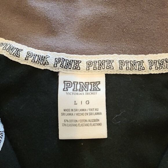Pink by Victoria secret womens black 3/4 zip size large - Picture 5 of 6